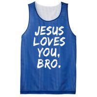 Jesus Loves You Bro Christian Believer Faith God Religious Gift Mesh Reversible Basketball Jersey Tank