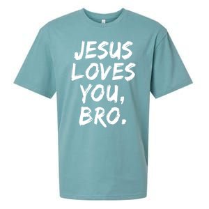 Jesus Loves You Bro Christian Believer Faith God Religious Gift Sueded Cloud Jersey T-Shirt