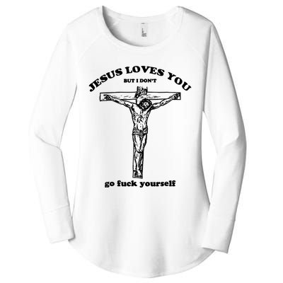 Jesus Loves You But I Dont Women's Perfect Tri Tunic Long Sleeve Shirt