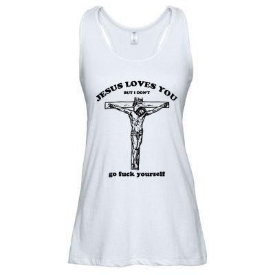 Jesus Loves You But I Dont Ladies Essential Flowy Tank