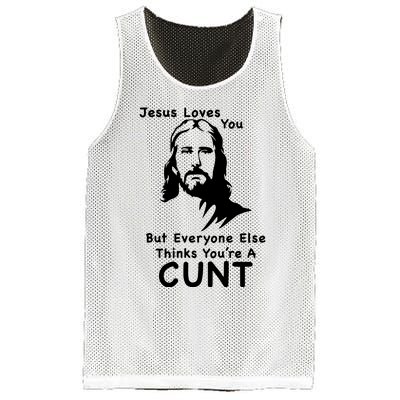 Jesus Loves You But Still A Cunt Mesh Reversible Basketball Jersey Tank