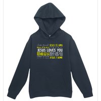 Jesus Loves You In Many Languages Great Urban Pullover Hoodie