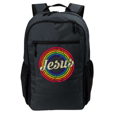 Jesus Loves You Retro Vintage Style Graphic Design Daily Commute Backpack