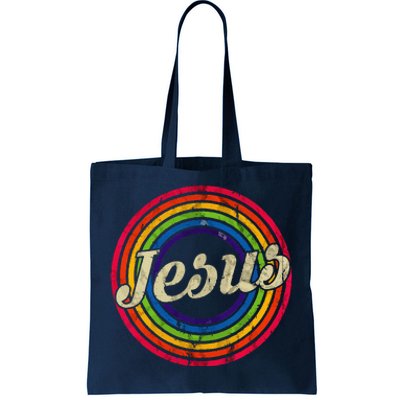 Jesus Loves You Retro Vintage Style Graphic Design Tote Bag