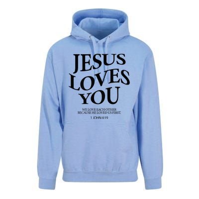 Jesus Loves You We Love Each Other Unisex Surf Hoodie