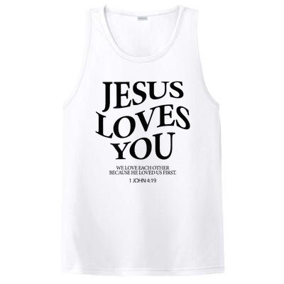 Jesus Loves You We Love Each Other PosiCharge Competitor Tank