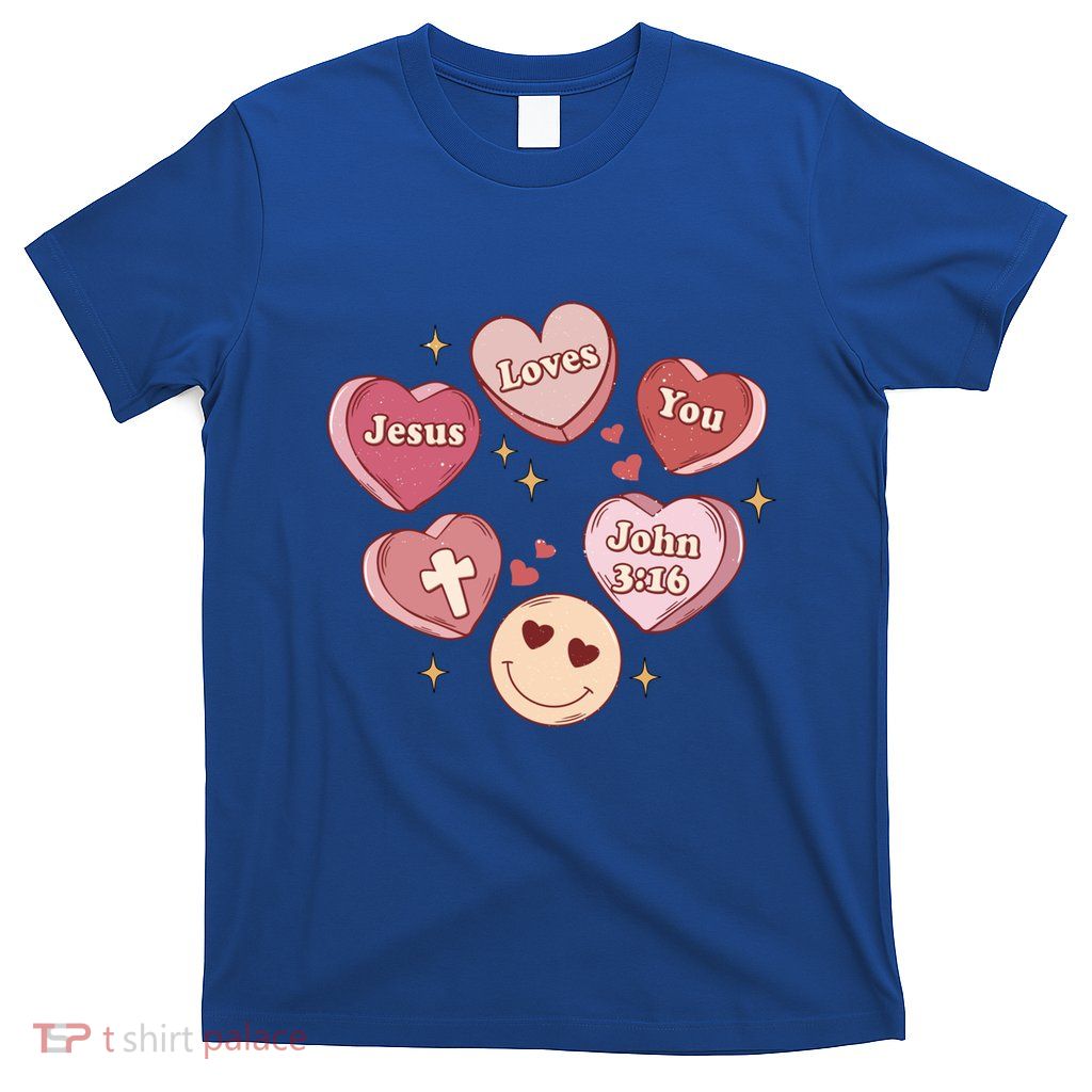 Jesus Loves You Groovy Christian Valentines Gift T-Shirt