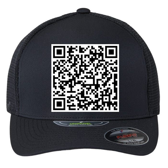 Jesus Loves You QR Code Flexfit Unipanel Trucker Cap