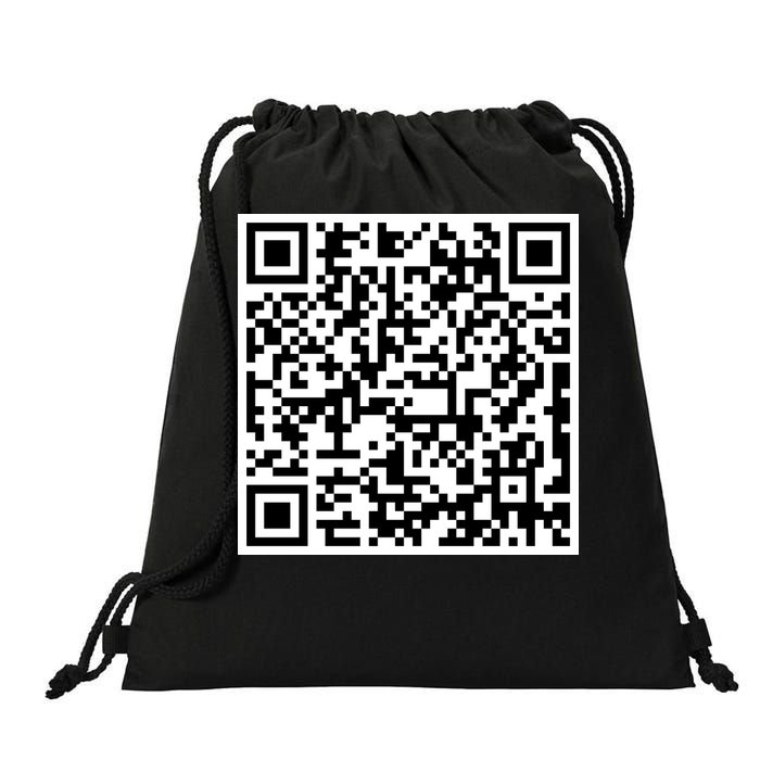 Jesus Loves You QR Code Drawstring Bag