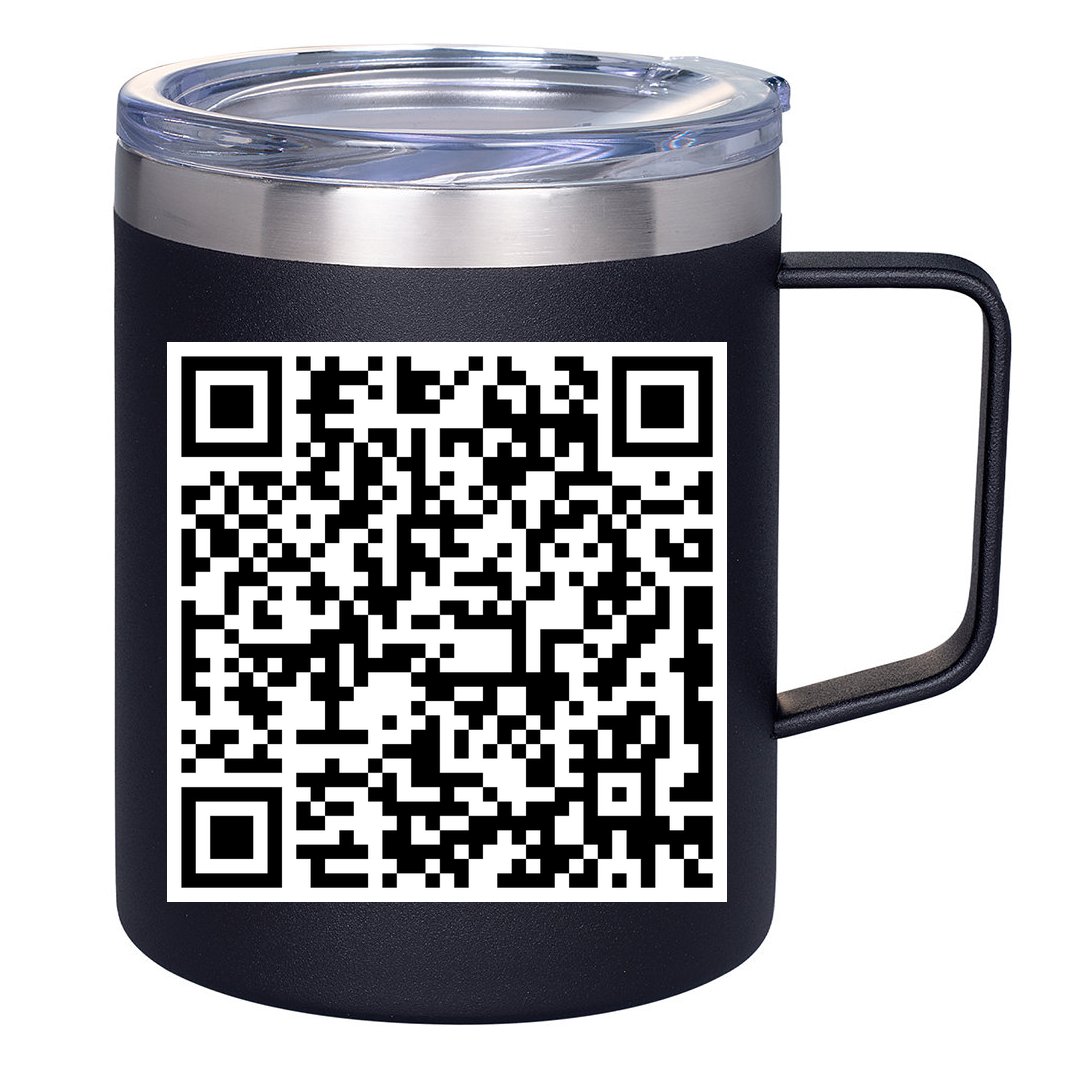 Jesus Loves You QR Code 12oz Stainless Steel Coffee Mug