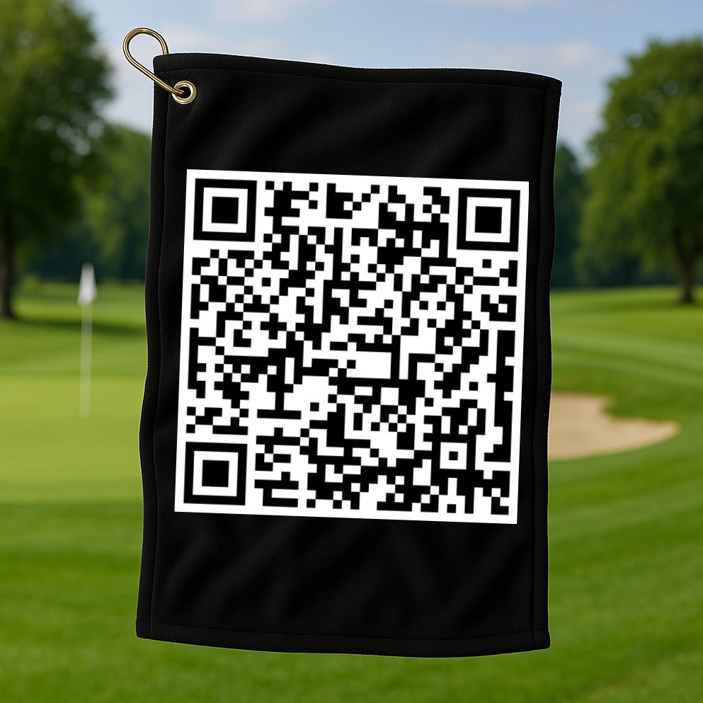 Jesus Loves You QR Code Golf Towel