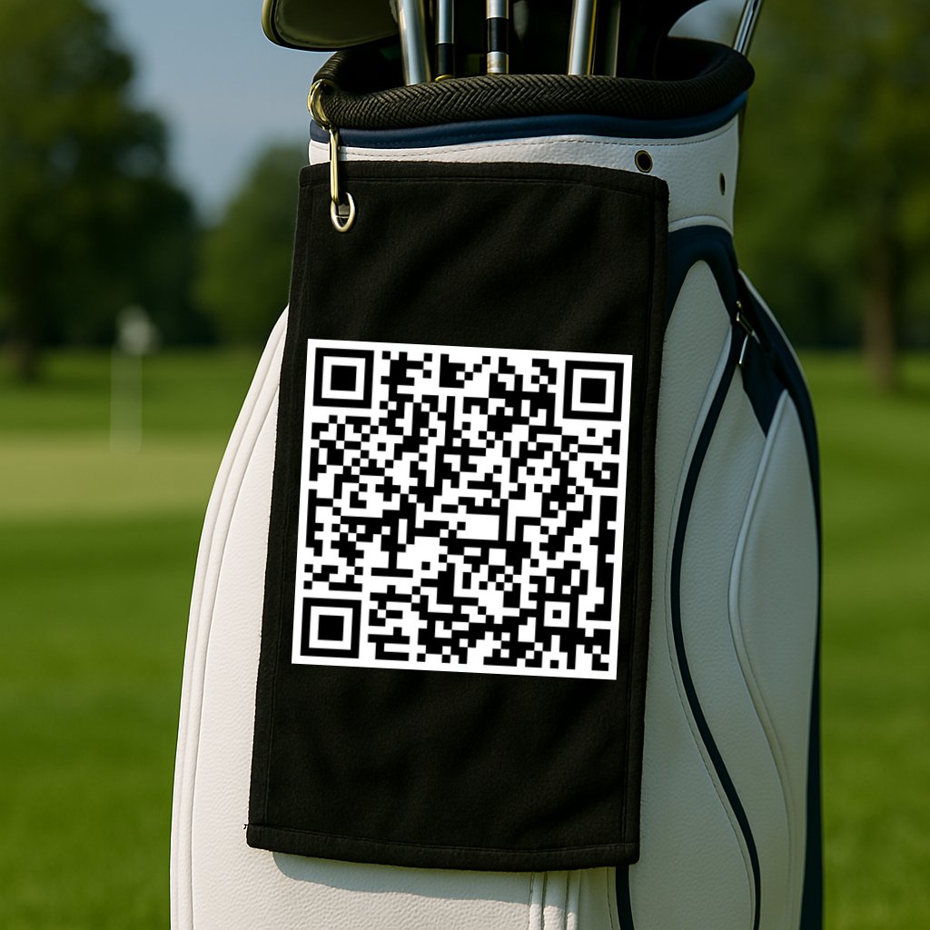 Jesus Loves You QR Code Golf Towel