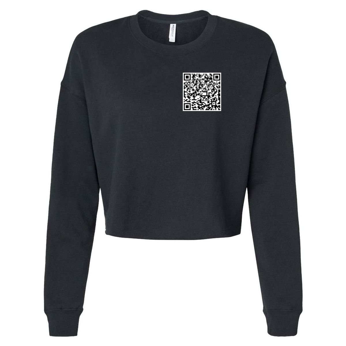 Jesus Loves You QR Code Cropped Pullover Crew