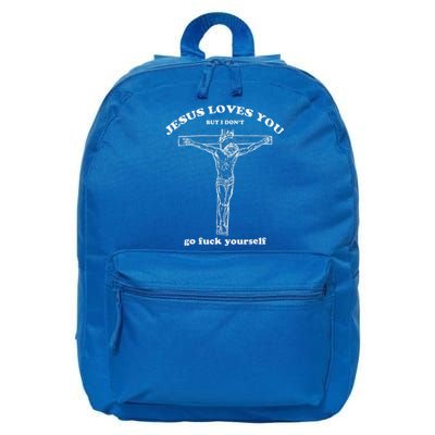 Jesus Loves You But I Dont Funny 16 in Basic Backpack