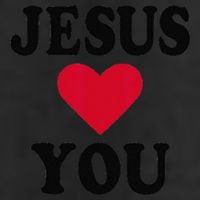Jesus Loves You Gift 7 Panel Mesh Trucker Snapback Hat