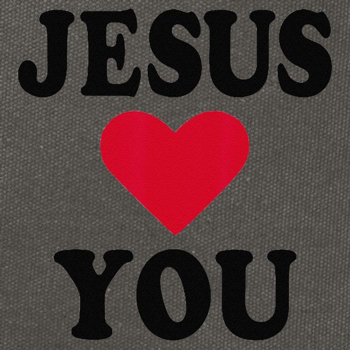 Jesus Loves You Gift Cotton Canvas Backpack