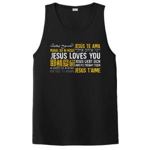 Jesus Loves You In Many Languages Christian Evangelism PosiCharge Competitor Tank