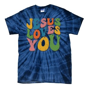 Jesus Loves You Retro Groovy Tie-Dye T-Shirt