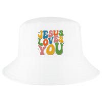 Jesus Loves You Retro Groovy Cool Comfort Performance Bucket Hat