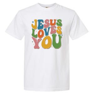 Jesus Loves You Retro Groovy Garment-Dyed Heavyweight T-Shirt