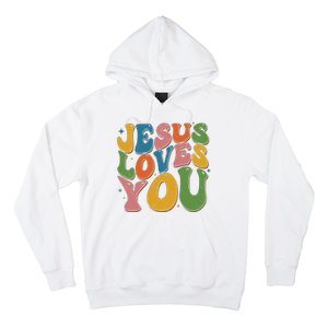 Jesus Loves You Retro Groovy Hoodie