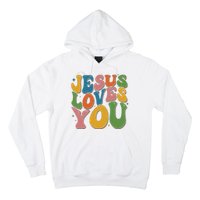 Jesus Loves You Retro Groovy Hoodie