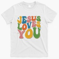 Jesus Loves You Retro Groovy T-Shirt