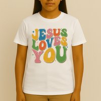 Jesus Loves You Retro Groovy T-Shirt