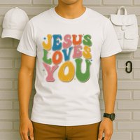 Jesus Loves You Retro Groovy T-Shirt