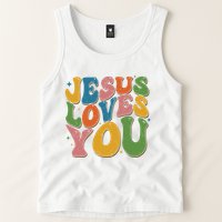Jesus Loves You Retro Groovy Tank Top