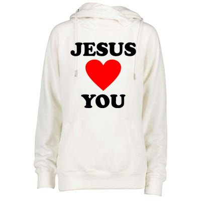 Jesus Loves You Come As You Are Womens Funnel Neck Pullover Hood