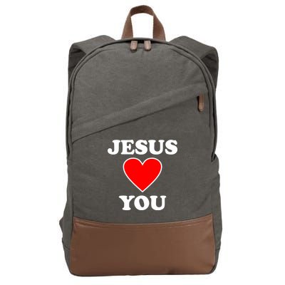 Jesus Loves You Come As You Are Cotton Canvas Backpack