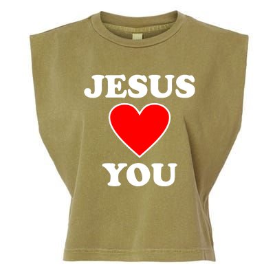 Jesus Loves You Come As You Are Garment-Dyed Women's Muscle Tee