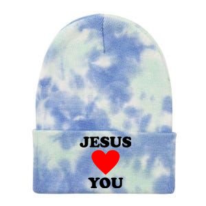 Jesus Loves You Come As You Are Tie Dye 12in Knit Beanie