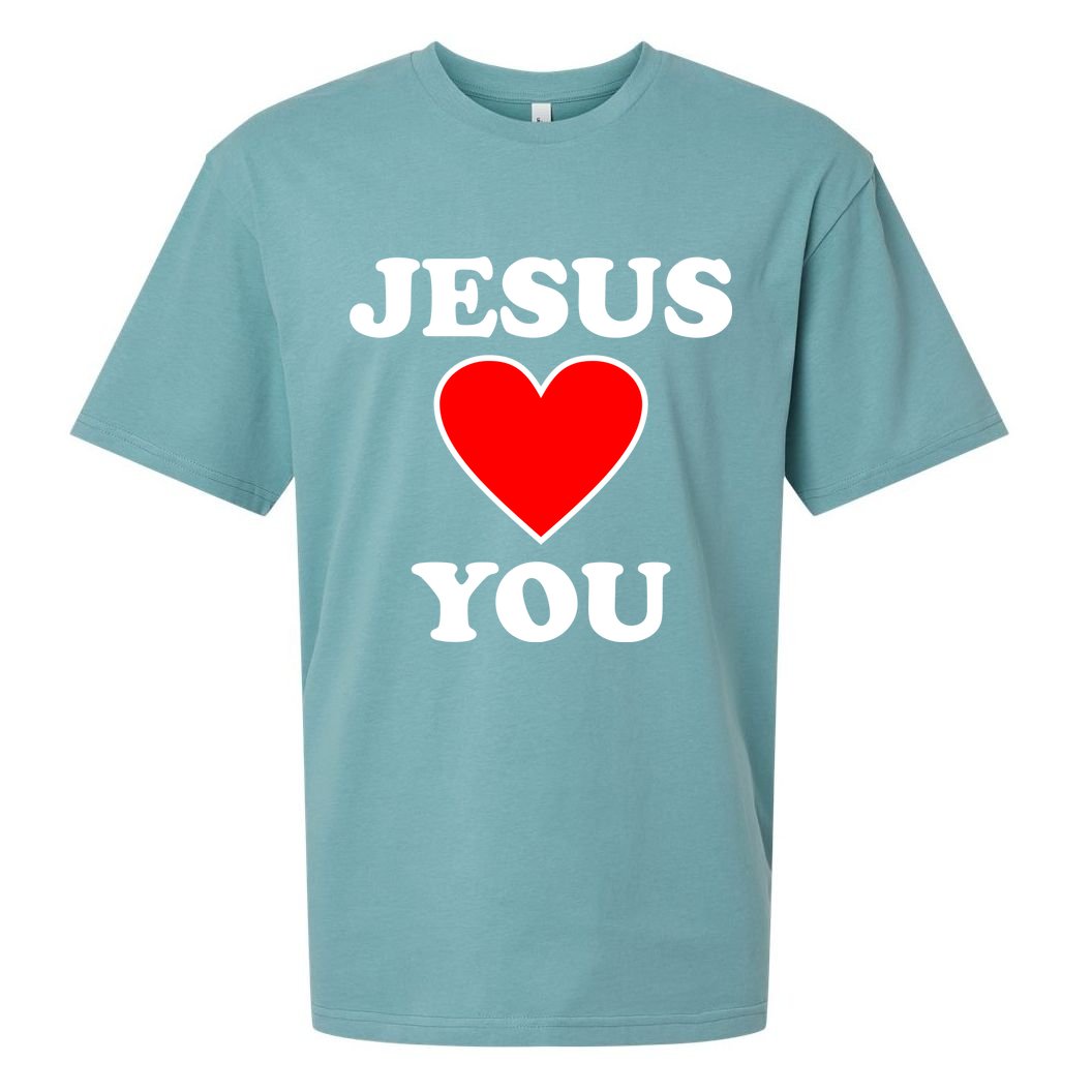 Jesus Loves You Come As You Are Sueded Cloud Jersey T-Shirt