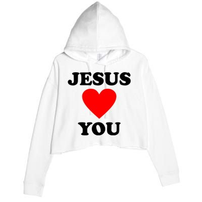 Jesus Loves You Come As You Are Crop Fleece Hoodie