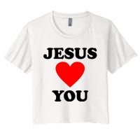 Jesus Loves You Come As You Are Women's Crop Top Tee