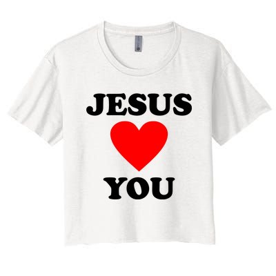 Jesus Loves You Come As You Are Women's Crop Top Tee