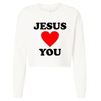 Jesus Loves You Come As You Are Cropped Pullover Crew