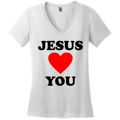 Jesus Loves You Come As You Are Women's V-Neck T-Shirt