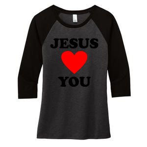 Jesus Loves You Come As You Are Women's Tri-Blend 3/4-Sleeve Raglan Shirt