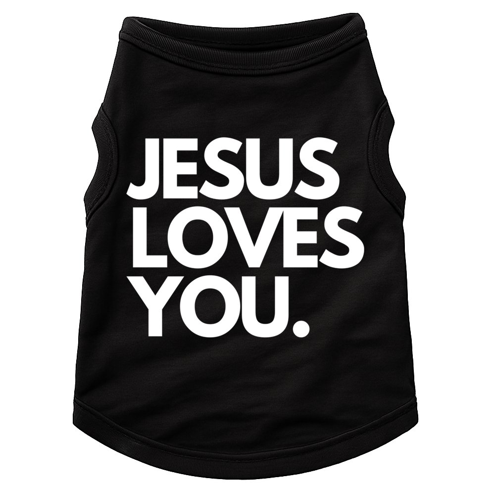 Jesus Loves You Christian Cute Gift Doggie Tank