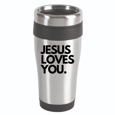 Jesus Loves You Christian Cute Gift 16oz Travel Tumbler