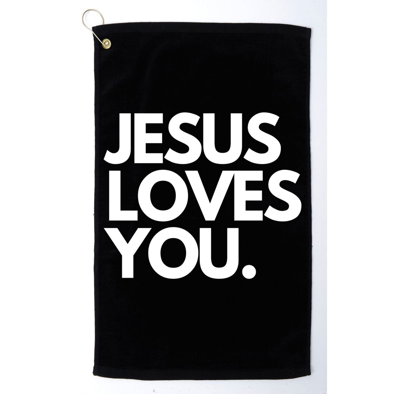 Jesus Loves You Christian Cute Gift Golf Towel