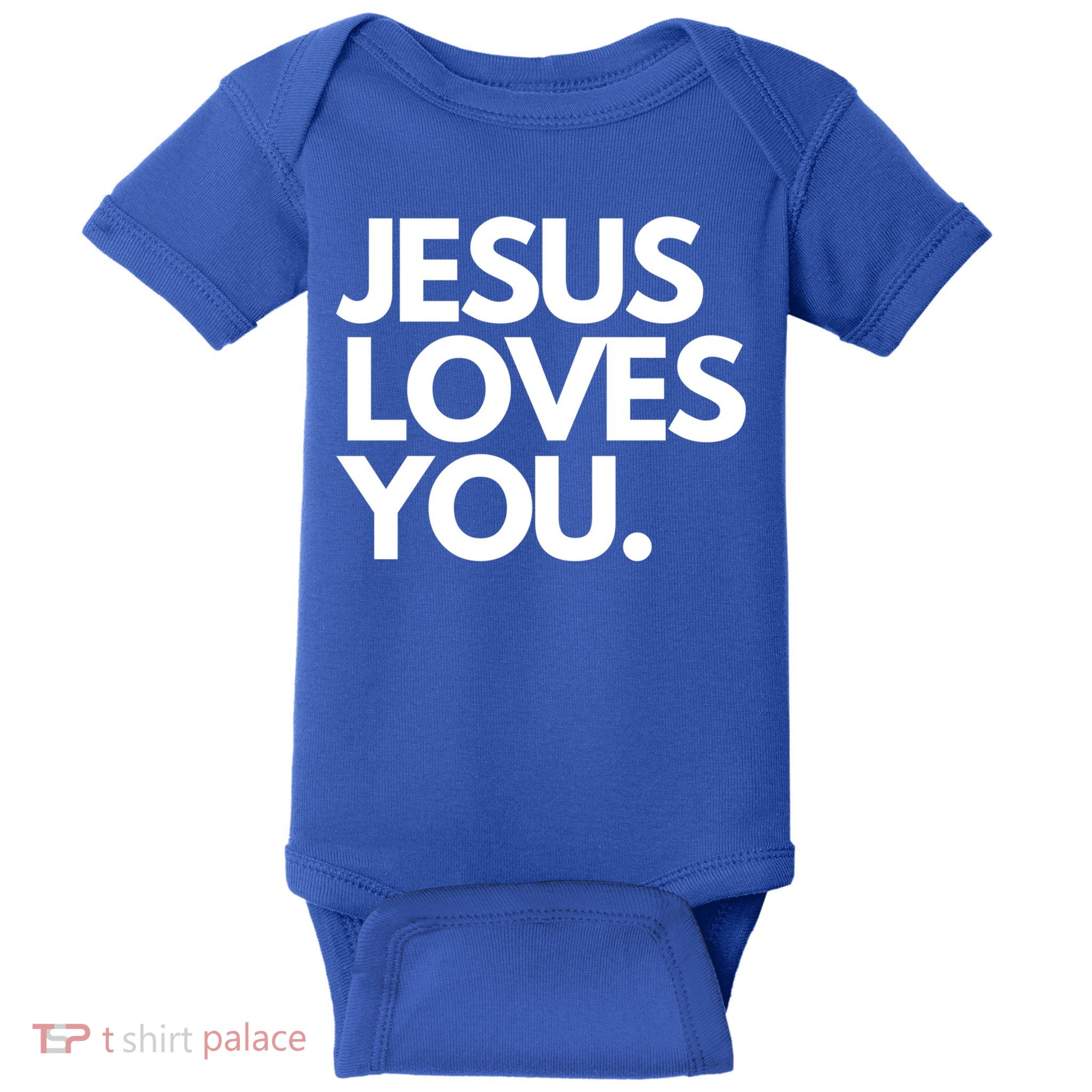 Jesus Loves You Christian Cute Gift Baby Bodysuit