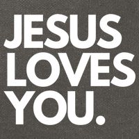 Jesus Loves You Christian Cute Gift Cotton Canvas Backpack