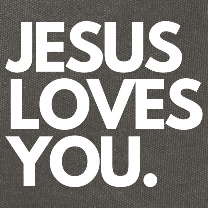 Jesus Loves You Christian Cute Gift Cotton Canvas Backpack