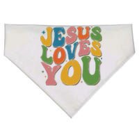 Jesus Loves You Retro Vintage Groovy USA-Made Doggie Bandana