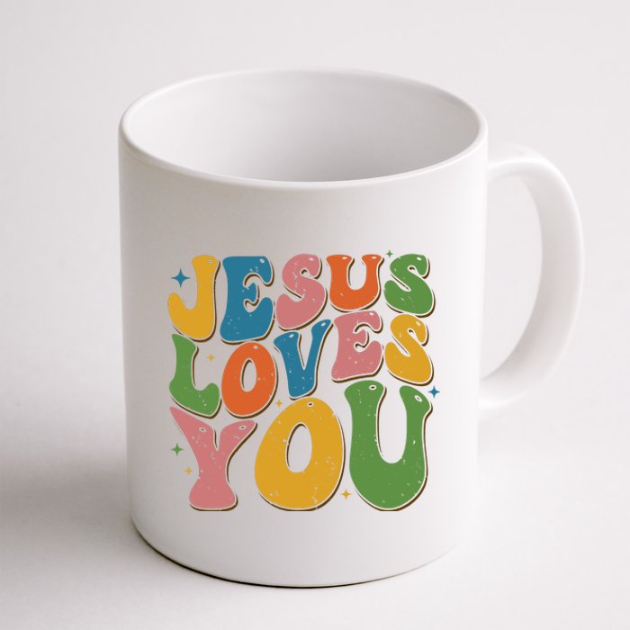 Jesus Loves You Retro Vintage Groovy Coffee Mug