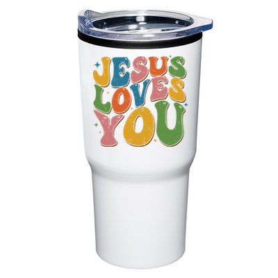 Jesus Loves You Retro Vintage Groovy Tumbler